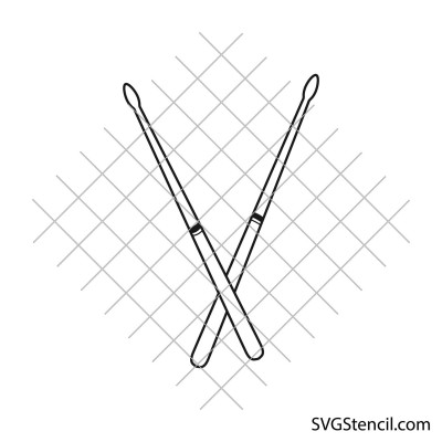 Drum sticks svg | Drumstick monogram svg