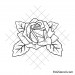 Simple rose bud svg