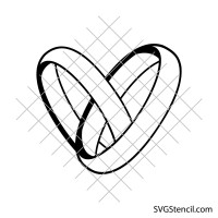 Intertwined wedding rings svg | Wedding bands svg