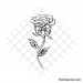 Rose mandala with stem svg