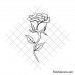 Rose flower with stem svg