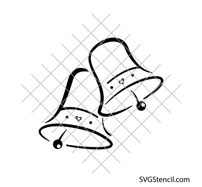 Bells and dove svg | Simple bells svg