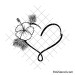 Hibiscus with heart svg | Layered design