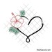 Hibiscus with heart svg | Layered design