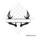 Split antlers monogram svg