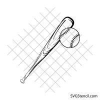 Baseball bat svg | Baseball ball svg