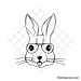 Easter bunny with sunglasses svg