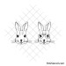 Rabbit with glasses svg