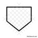 Free softball home plate svg design