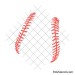 Free curved baseball laces svg image