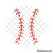 Free baseball stitches svg design