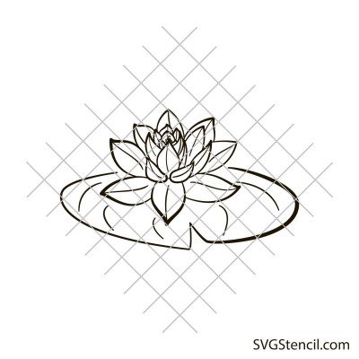 Water lily svg image | Lily pad svg