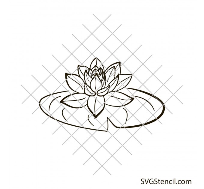 Water lily svg image | Lily pad svg