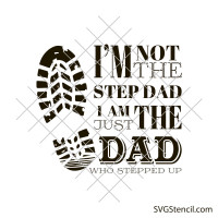 Stepped up dad svg | Dad shirt svg design