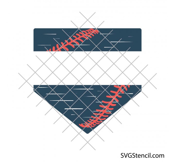 Baseball home plate svg | Baseball plate monogram