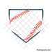Baseball plate with laces svg