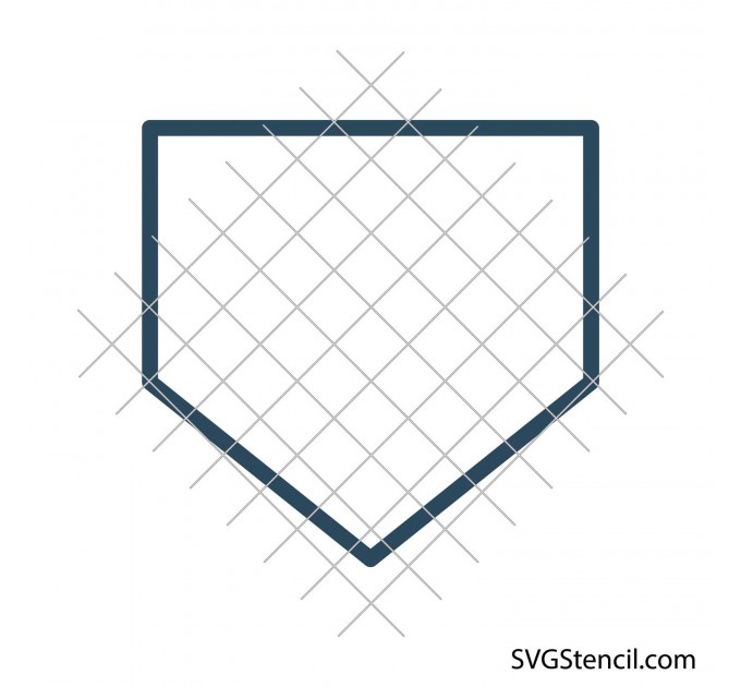 Baseball home plate svg | Baseball plate monogram