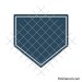 Baseball home plate svg | Baseball plate monogram