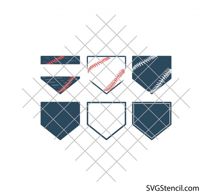 Baseball home plate svg | Baseball plate monogram
